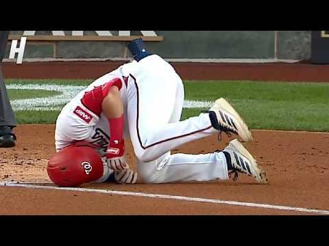 Jacob Young in SERIOUS pain after getting drilled in the ribs 😳