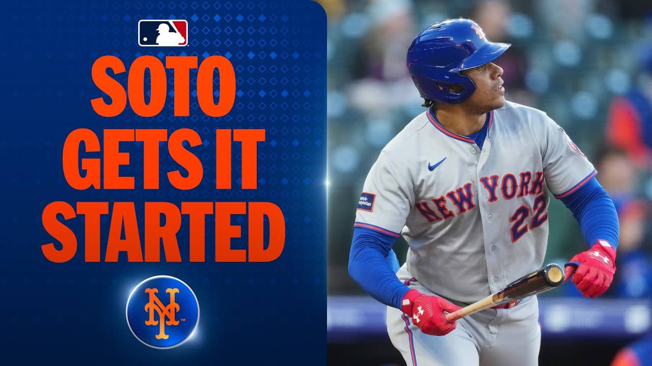SOTO SMASH! 💥 Juan Soto crushes his first career leadoff home run for the New York Mets! 💪