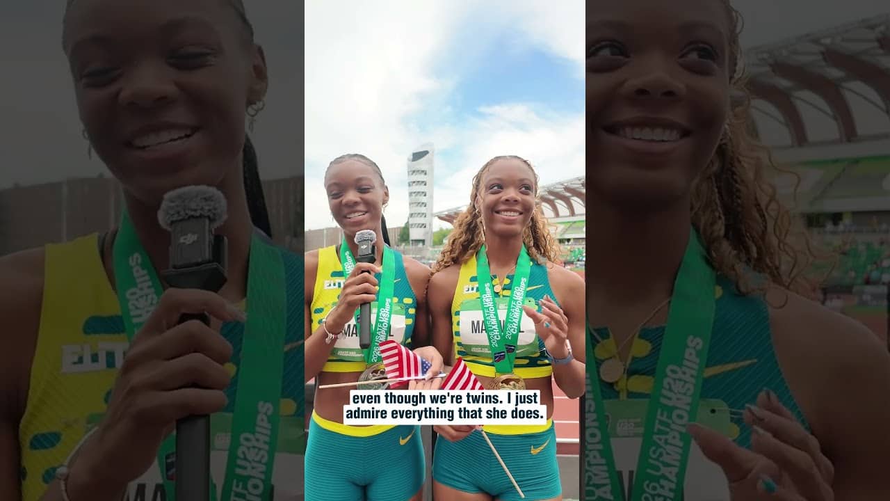 Mia & Mariah Maxwell reflect on earning Team 🇺🇸 spots together and their twin bond 🥹🥇🥈 #track #usatf