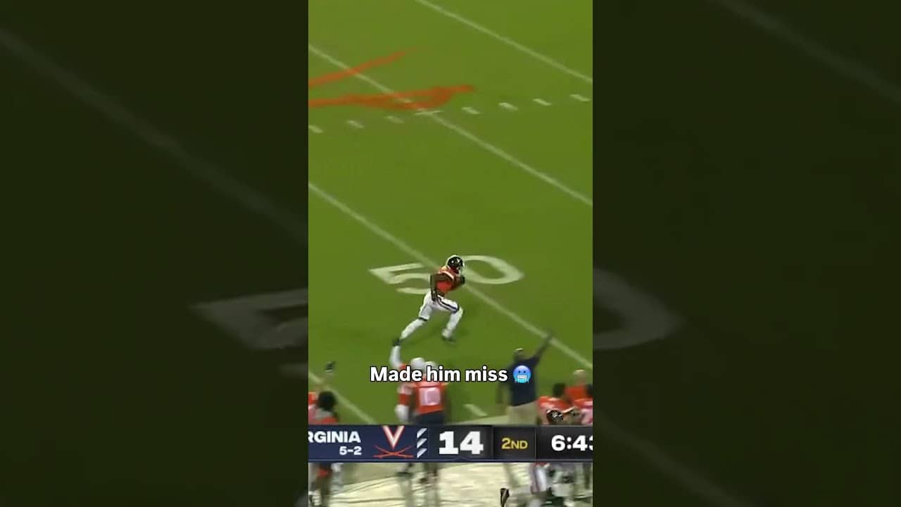 Perfect sidestep 🤩 #virginiacavaliers #accfootball #collegefootball