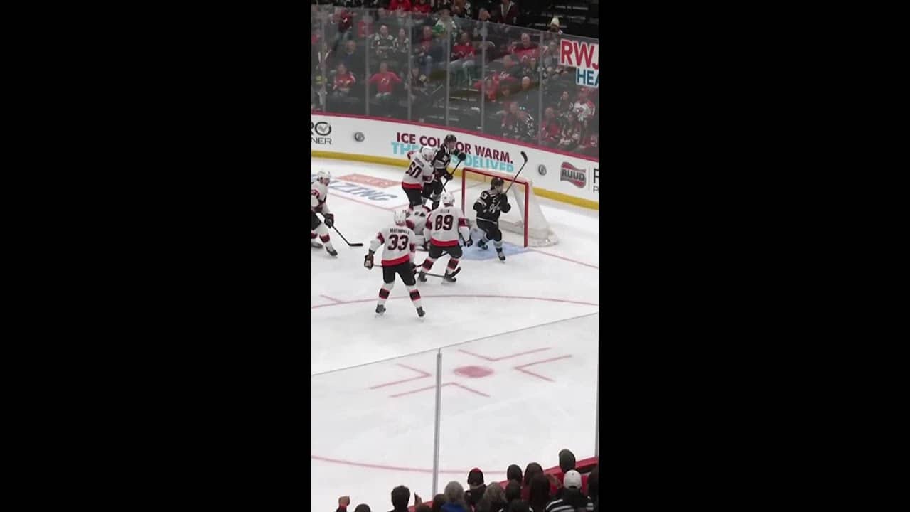 Nico Hischier with a Short Goal vs. Ottawa Senators