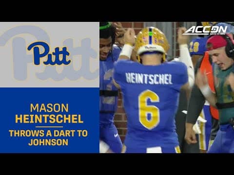 Pitt's Mason Heintchel Throws A Dart to Kenny Johnson