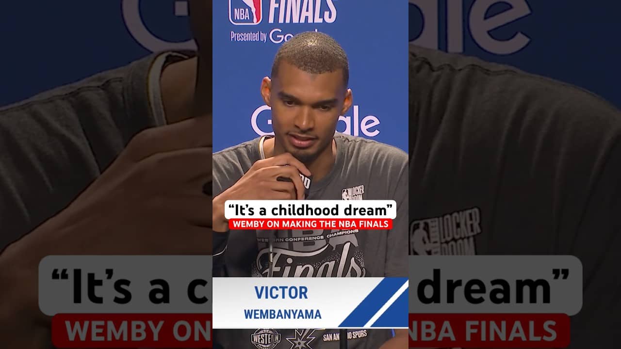 Wemby says it would be a childhood dream to win the Larry O’Brien trophy