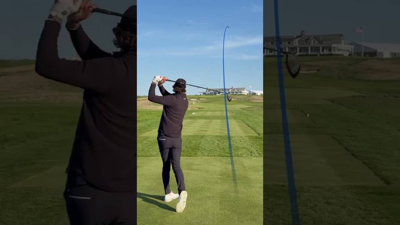 Caught every bit of that one. 🔥 Grant Horvat letting his #Qi4D eat at Shinnecock Hills.