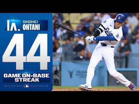Shohei Ohtani's 44-GAME ON-BASE STREAK! (Passes Ichiro Suzuki for longest by Japanese-born player!)