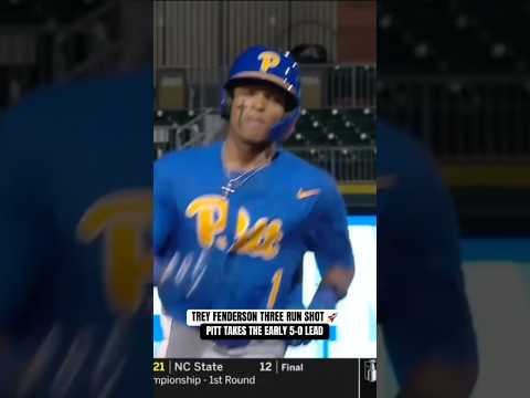 Trey goes yard π #pittsburghpanthers #pitt #collegebaseball #baseball #ncaabaseball #sports