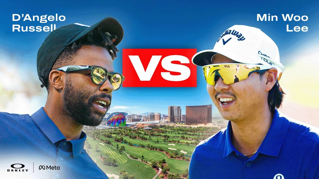 Min Woo Lee (Lefty?!) vs. D'Angelo Russell | OakleyMeta Glasses Challenge