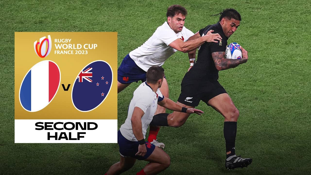 50 mins of PURE ACTION 😮‍💨 | France v New Zealand | Rugby World Cup 2023 | Full Second Half