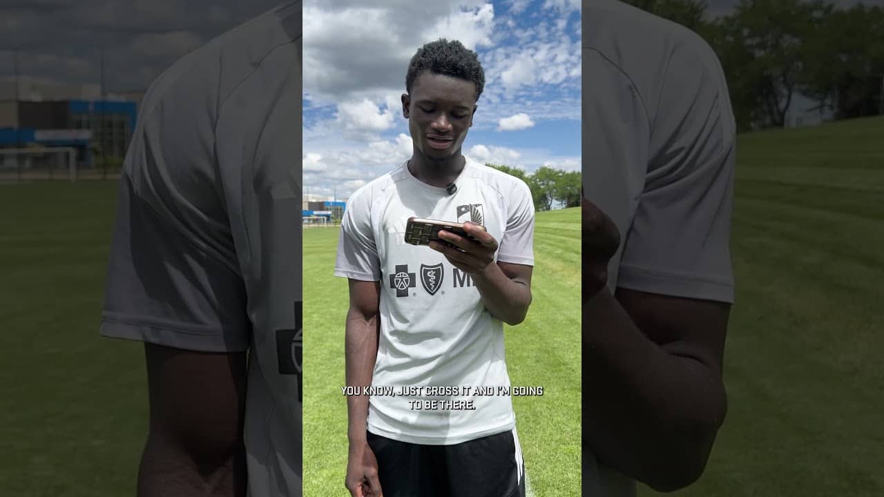 Darius reacts to his brace against St. Louis CITY2 #mnufc #mls #mlsnextpro #soccer #goal