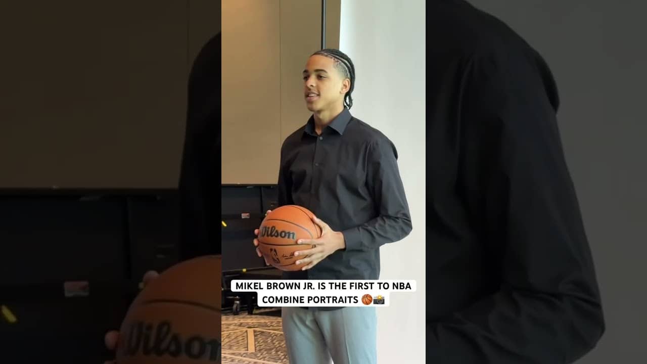 Mikel Brown Jr. has arrived to AWS NBA Combine 📍