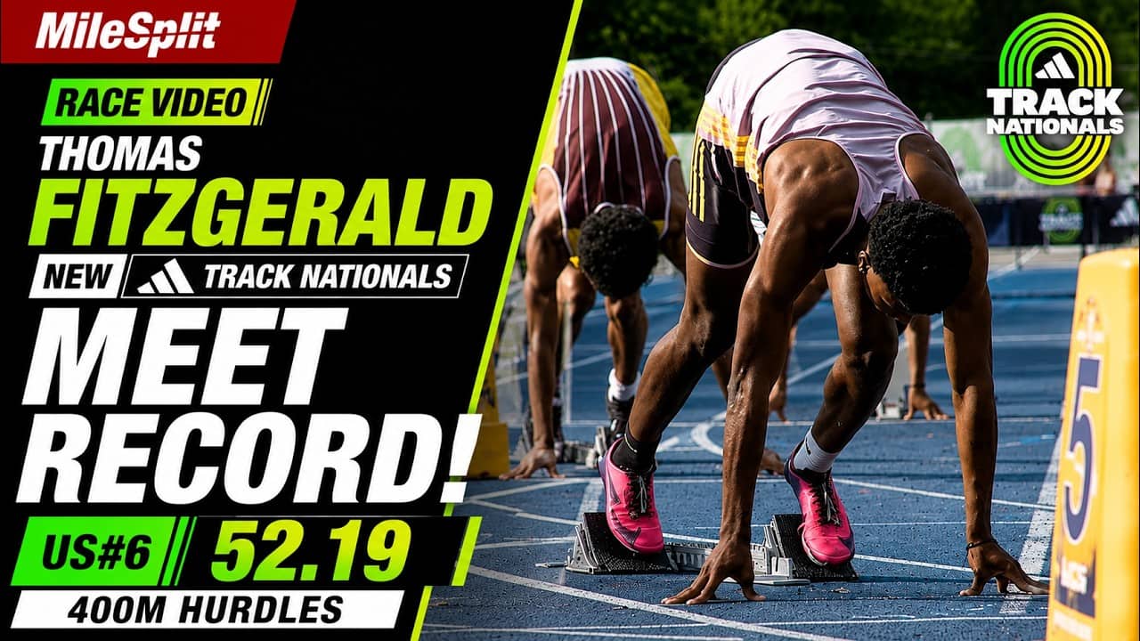 US#6! Thomas Fitzgerald Breaks adidas Track Nationals 400m Hurdle Meet Record!