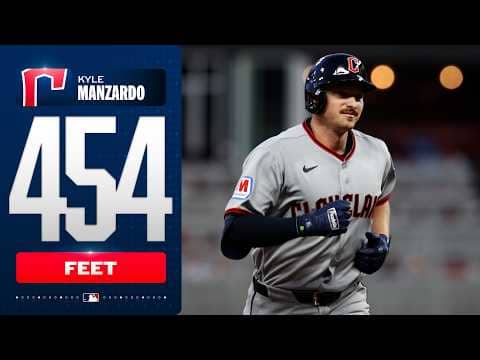 Kyle Manzardo clobbers his 1st home run of the season! 💪 (454 feet! 😳) | MLB Highlights