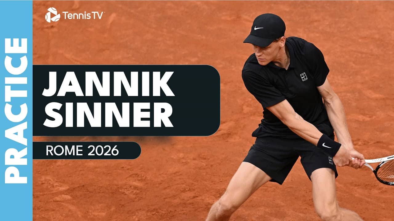 LIVE PRACTICE: Jannik Sinner Warms Up In Rome