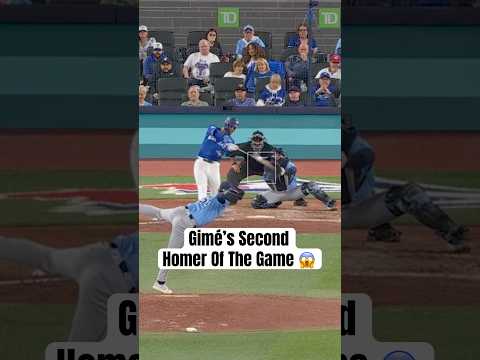Andrés Giménez drives his 2ND home run of the game 🙌 #MLB #BlueJays