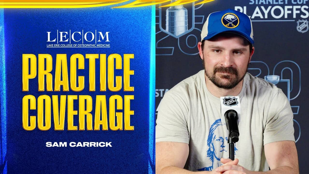 "I'm Feeling Good" | Sam Carrick After Returning To Practice After Injury | Buffalo Sabres Playoffs