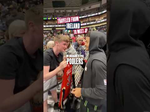 Jordan Poole meets up with Irish fan #pelicans #nba