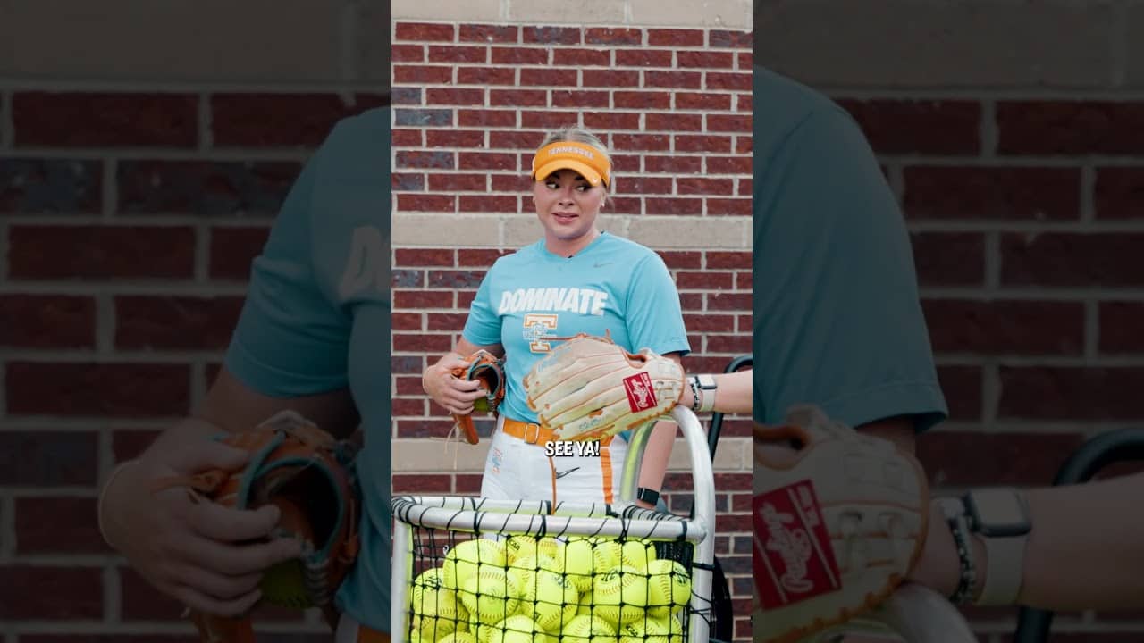 Tennessee softball's Peyton Hardenburger mic'd up 🥎 #shorts