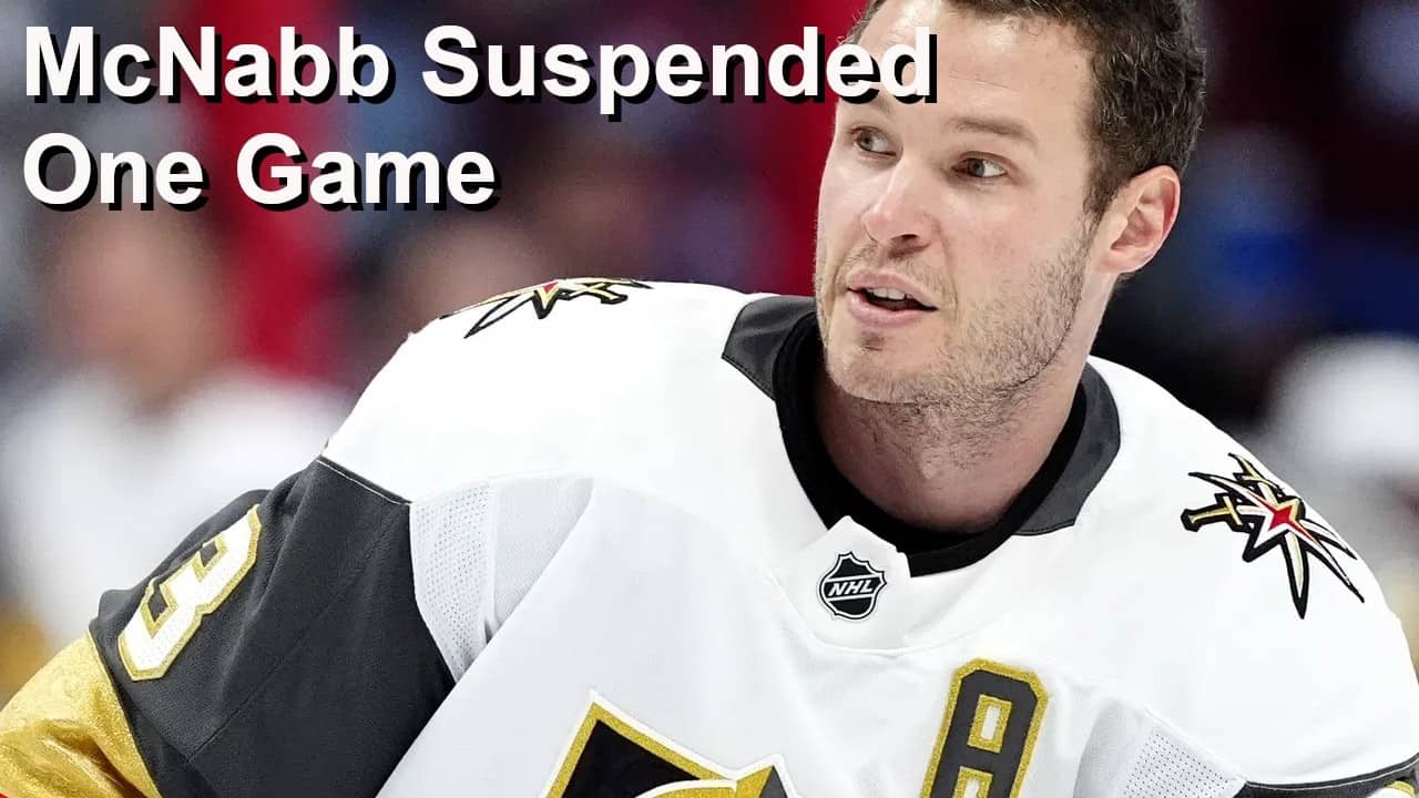 McNabb Suspended One Game, Schaefer Wins Calder, Mammoth's New Practice Facility, Hughes Record