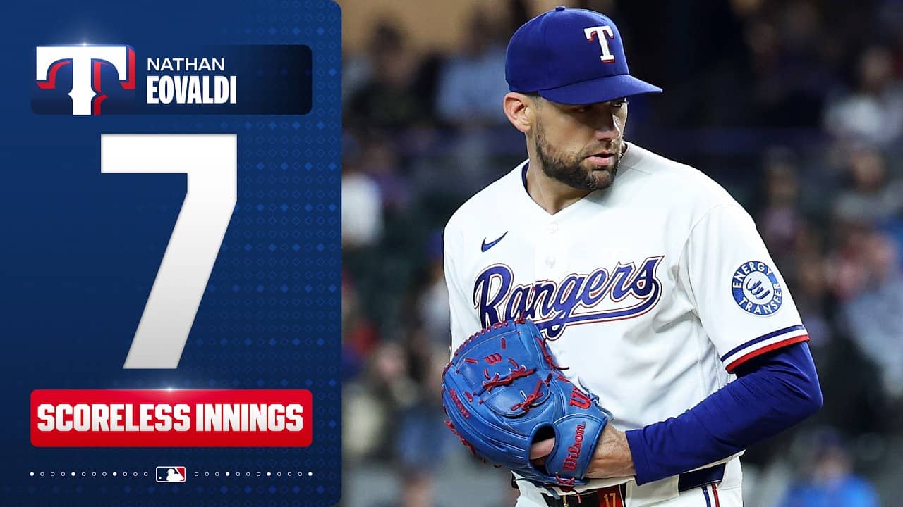 Nathan Eovaldi twirls a GEM against the Yankees! 💎 (7 Ks in 7 scoreless innings for the Rangers! 🤠)