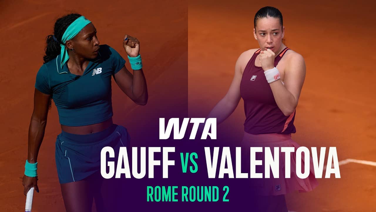 Coco Gauff vs. Tereza Valentova | 2026 Rome Round 2 | WTA Match Highlights