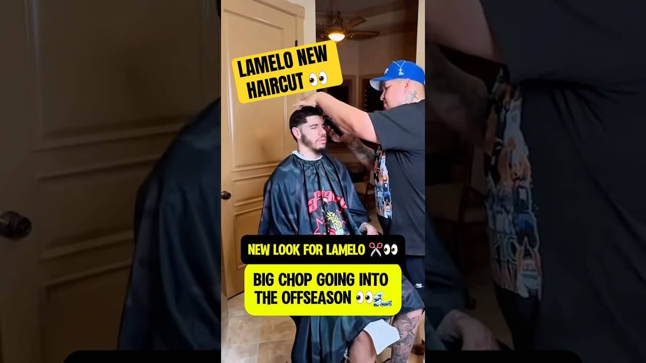 LaMelo Ball got a new haircut 🔥👀
