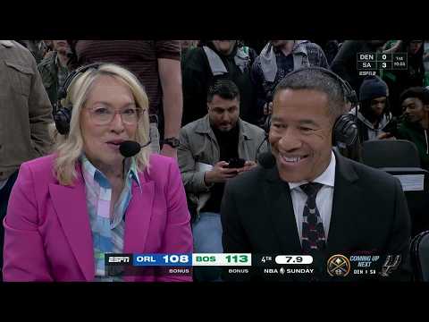 'We will miss you!' - Doris Burke gives Mark Jones his flowers in his final broadcast with ESPN ❤️