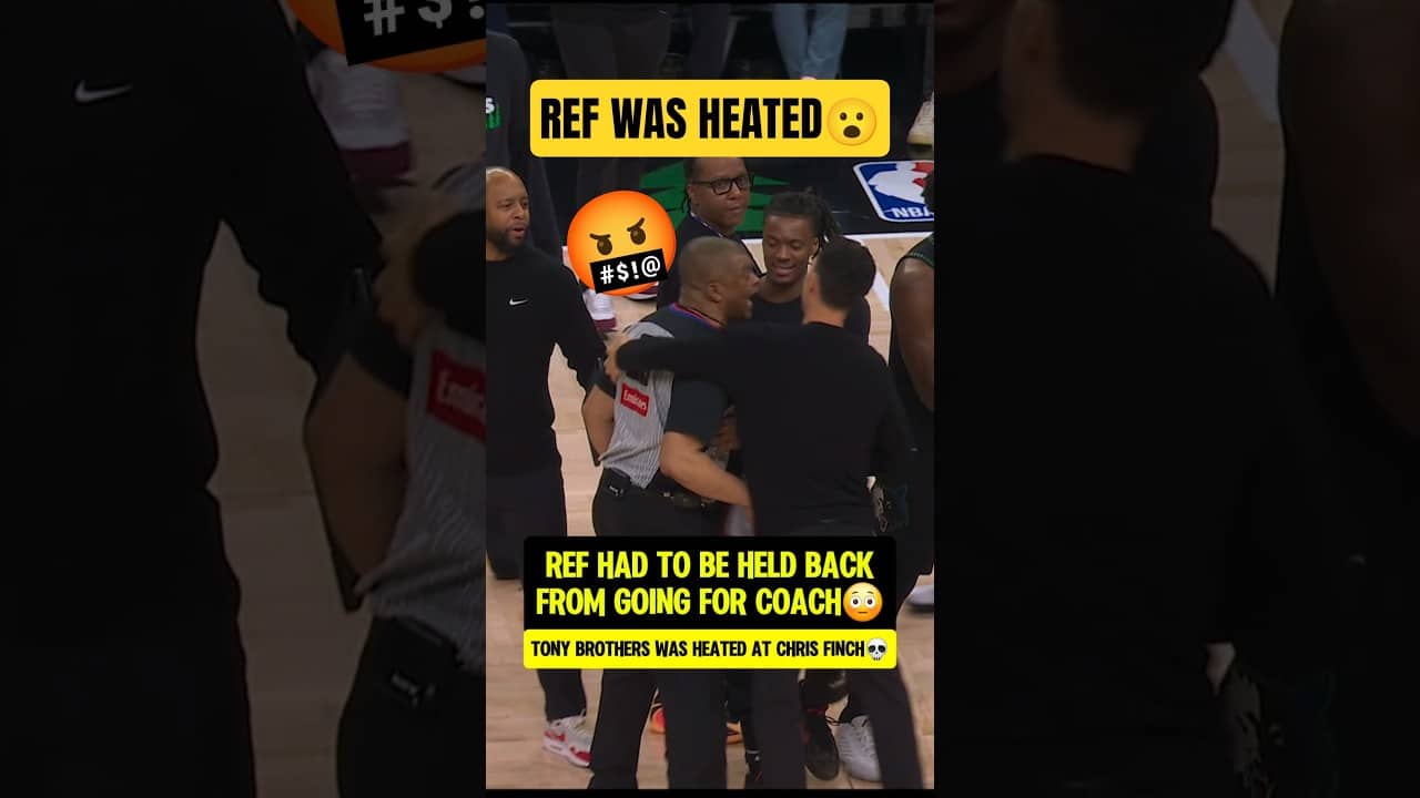 Ref had to be HELD BACK from a coach😮