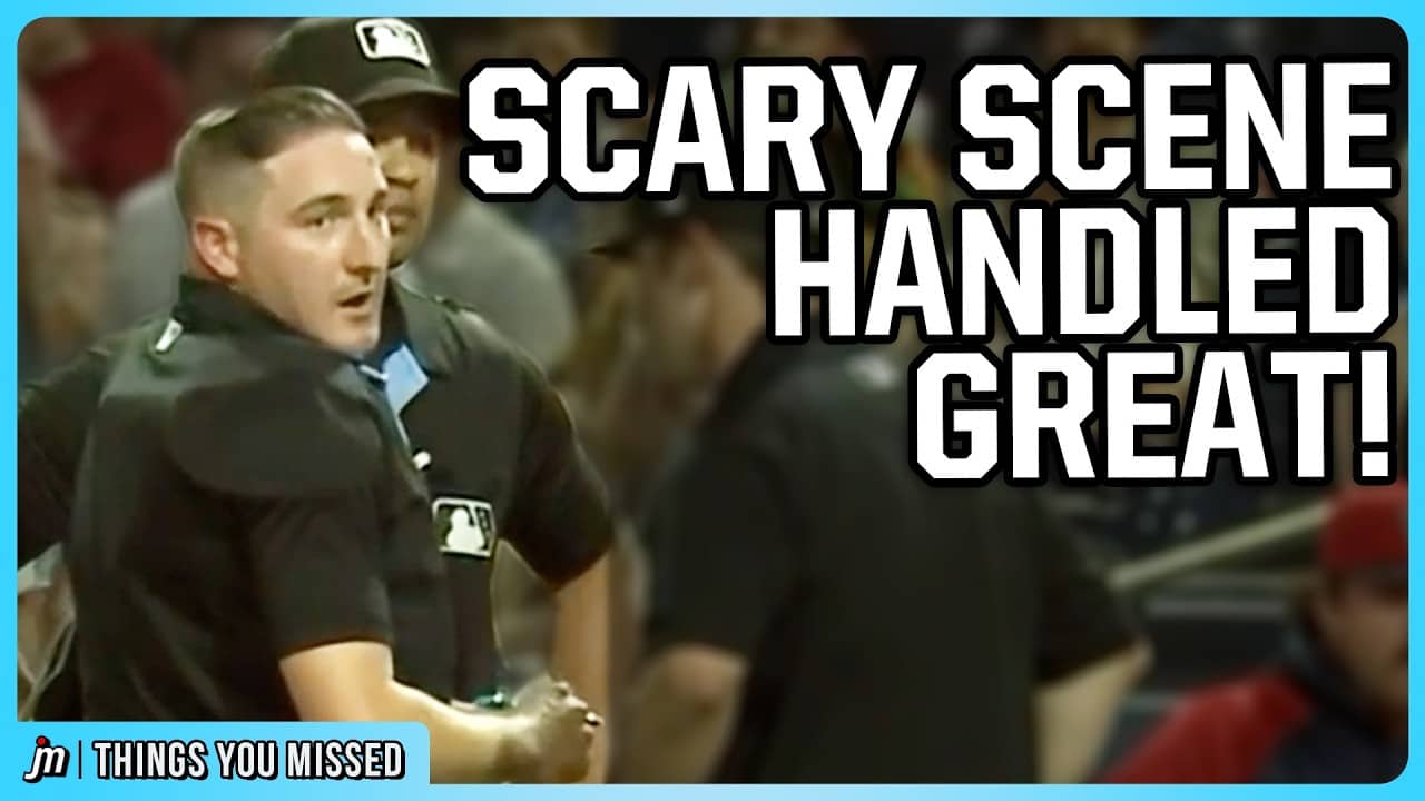 Umpire takes control of bad scene | | Things You Missed