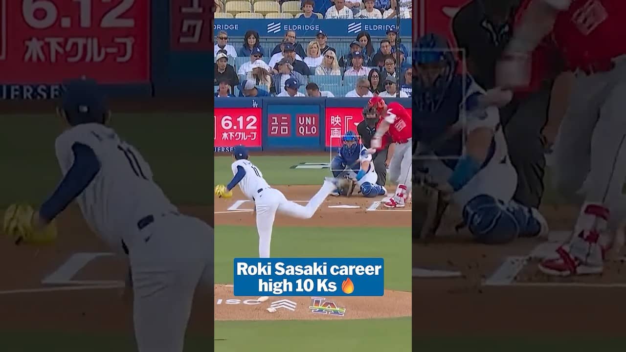 Roki Sasaki sets a new career high in strikeouts 💪