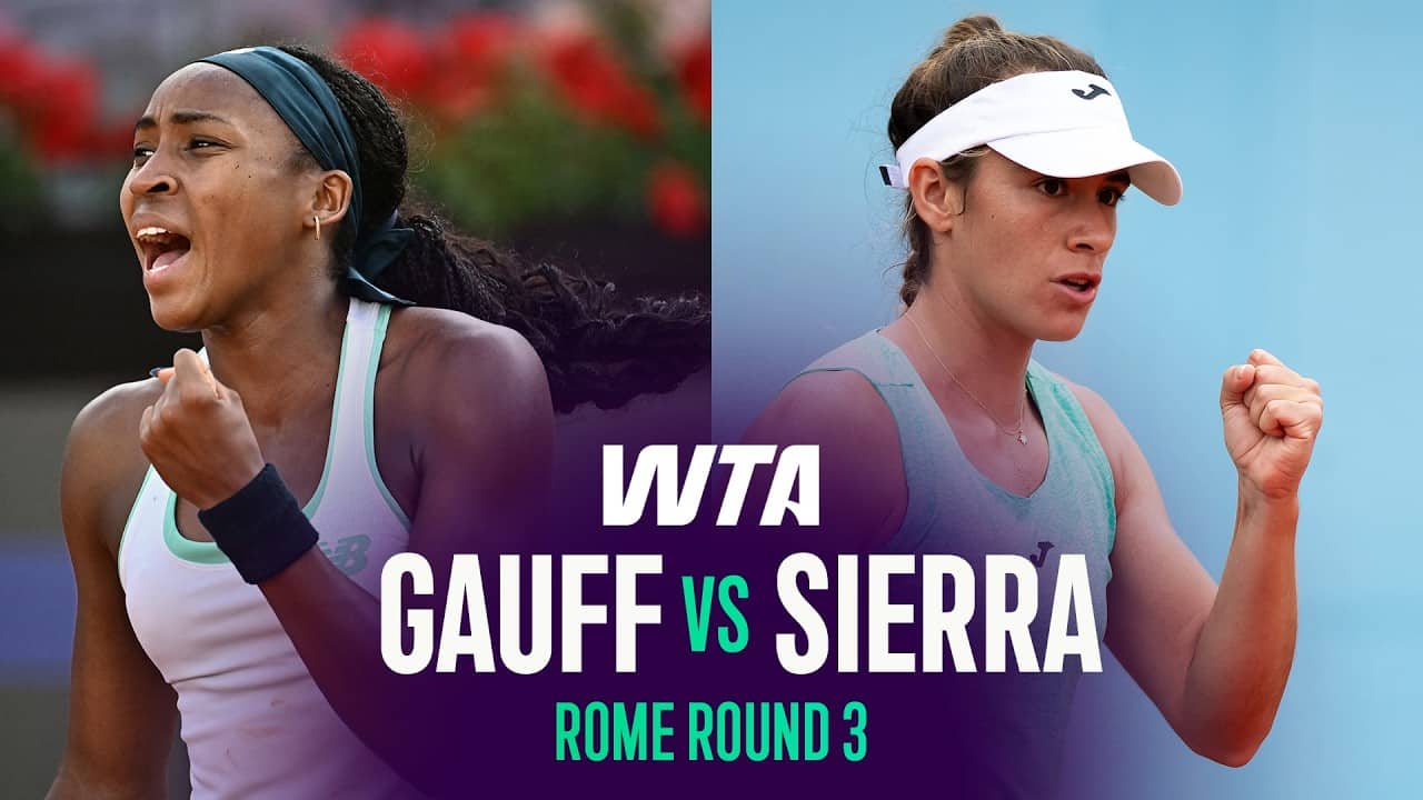 Coco Gauff vs. Solana Sierra | 2026 Rome Round 3 | WTA Match Highlights