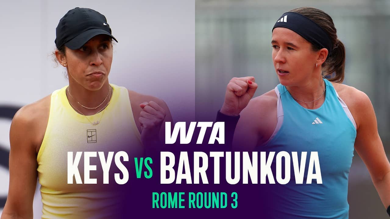 Madison Keys vs. Nikola Bartunkova | 2026 Rome Round 3 | WTA Match Highlights