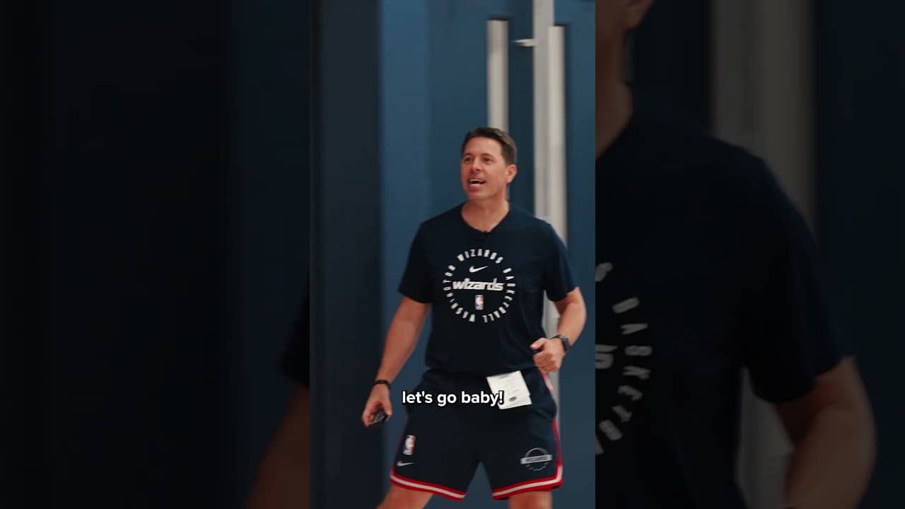 Coach TJ Sorrentine Mic'd Up at Practice  #nba #washingtonwizards #basketball