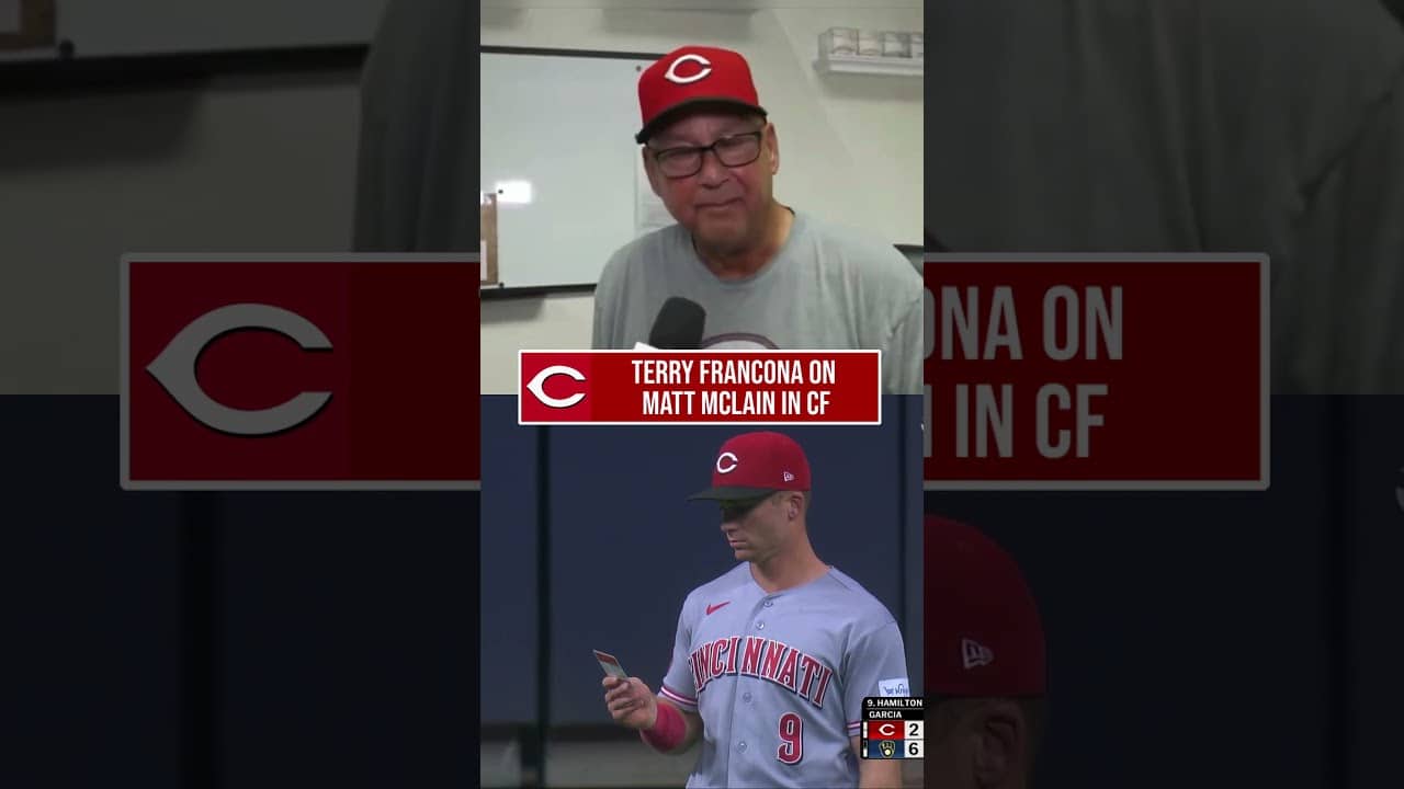 Terry Francona on Matt McLain playing center field:“You’re always trying to do something positive"