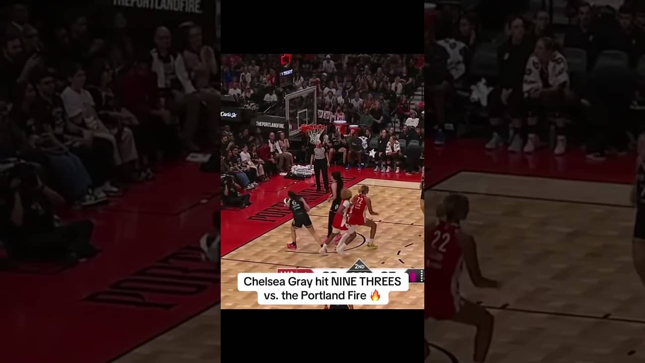 Gray set the Aces single-game 3-PT record and tied the WNBA record! 👏
