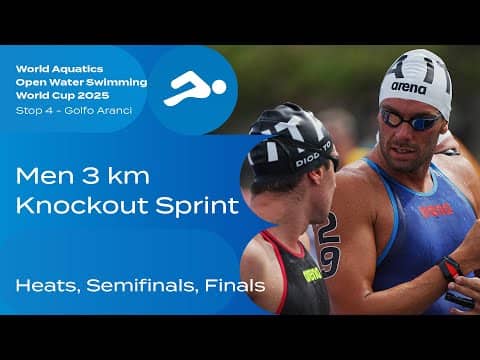 Men 3km Knockout Sprint | Open Water Swimming World Cup 2025 | Golfo Aranci