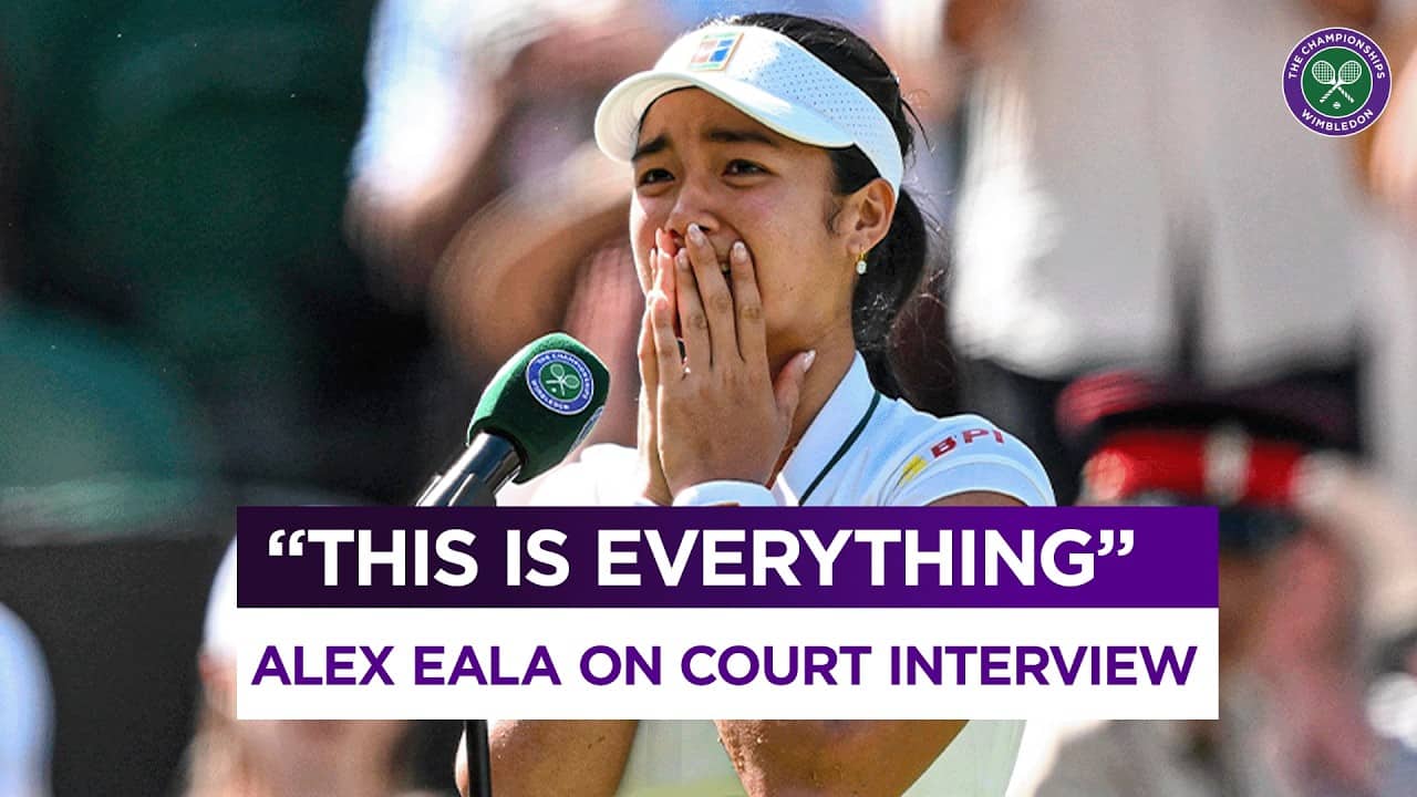 "My light up shoes and chubby cheeks" | Alex Eala's on court interview after defeating Iga Swiatek