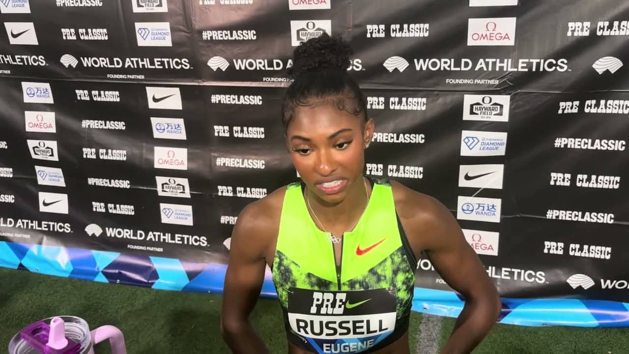 Masai Russell Talks Raising The Global Standard Of 100mH, Wins Prefontaine Classic In 12.24
