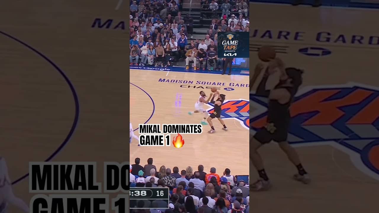 mikal is so tough 😤 #nba #nyknicks #nbaplayoffs #mikal bridges l