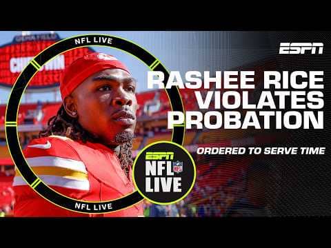 Rashee Rice ordered to serve 30 days in jail after violating his probation 🚨 | NFL Live