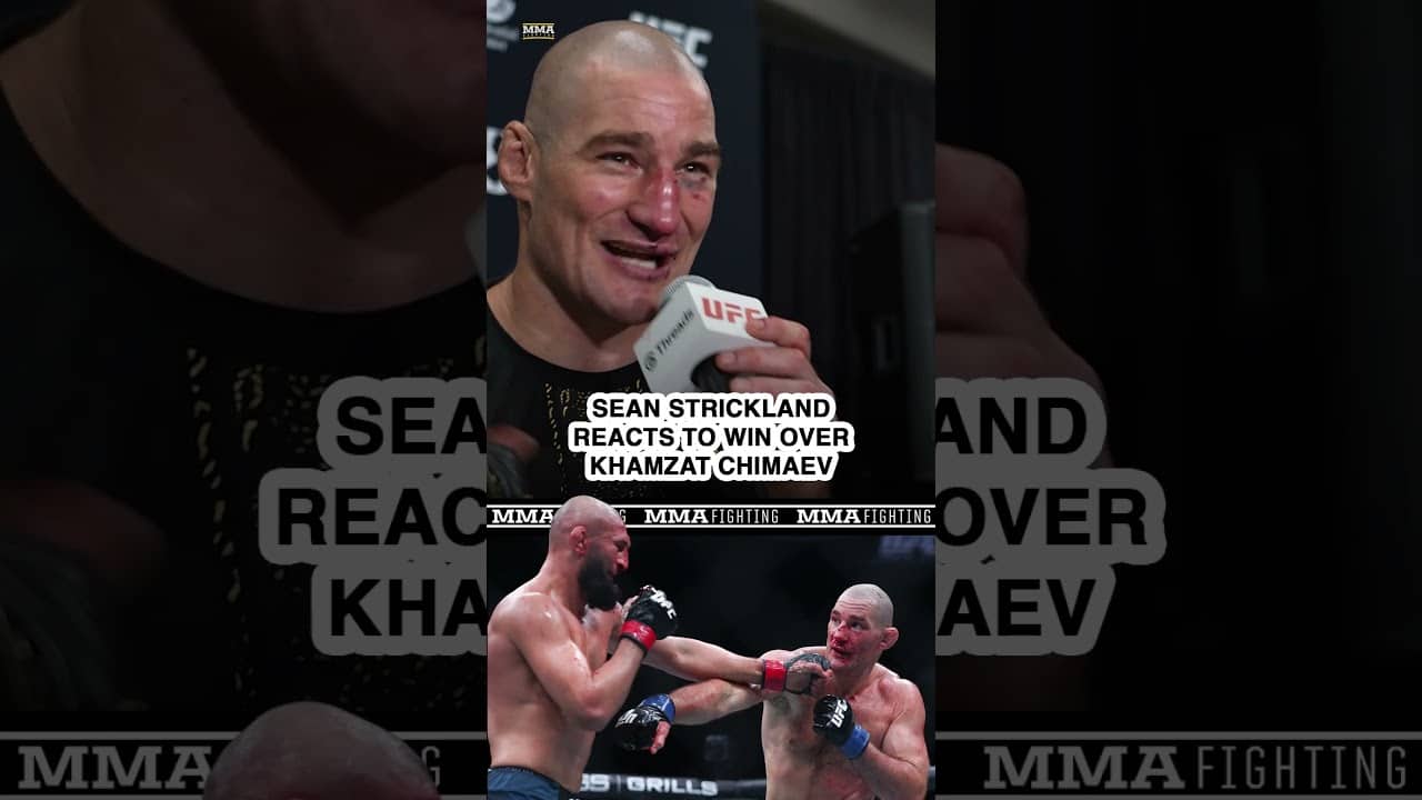 Sean Strickland REACTS to beating Khamzat Chimaev at #ufc328 | MMA Fighting