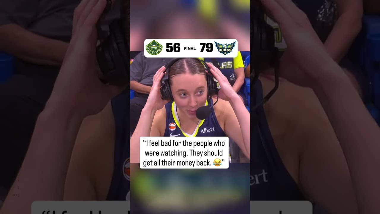Paige Bueckers had jokes after both teams had a rough night from the field 😅