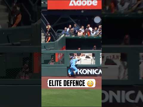 Catch + crash combo from Daulton Varsho 😱 #MLB #BlueJays #Toronto