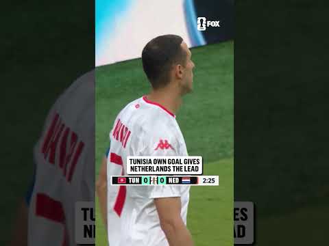 It's a Tunisian OWN GOAL and Netherlands is on the board first 🇳🇱