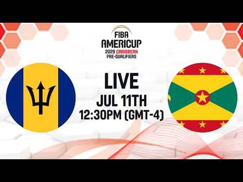 LIVE - Barbados v Grenada | FIBA AmeriCup 2029 Caribbean Pre-Qualifiers 2029 | Group Phase