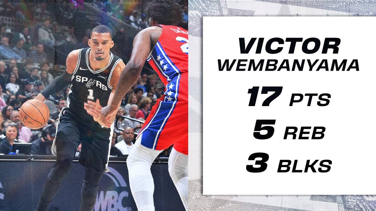 Victor Wembanyama 17 PTS, 5 REB, 3 BLK | Game Highlights