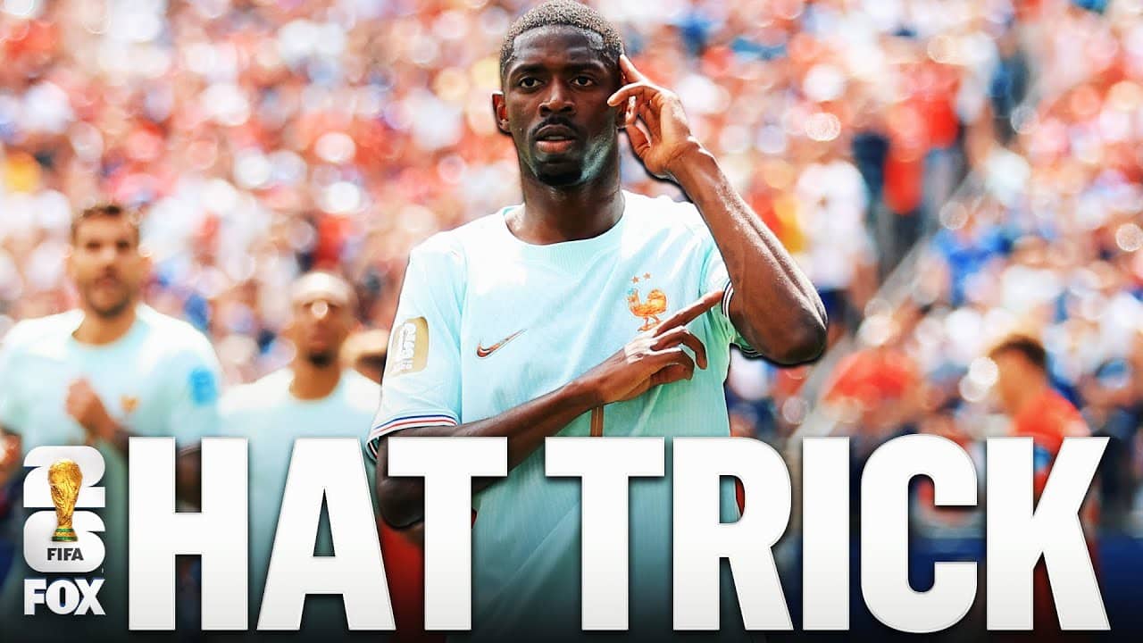 France's Ousmane Dembélé nets HAT TRICK in the first half against Norway 🔥