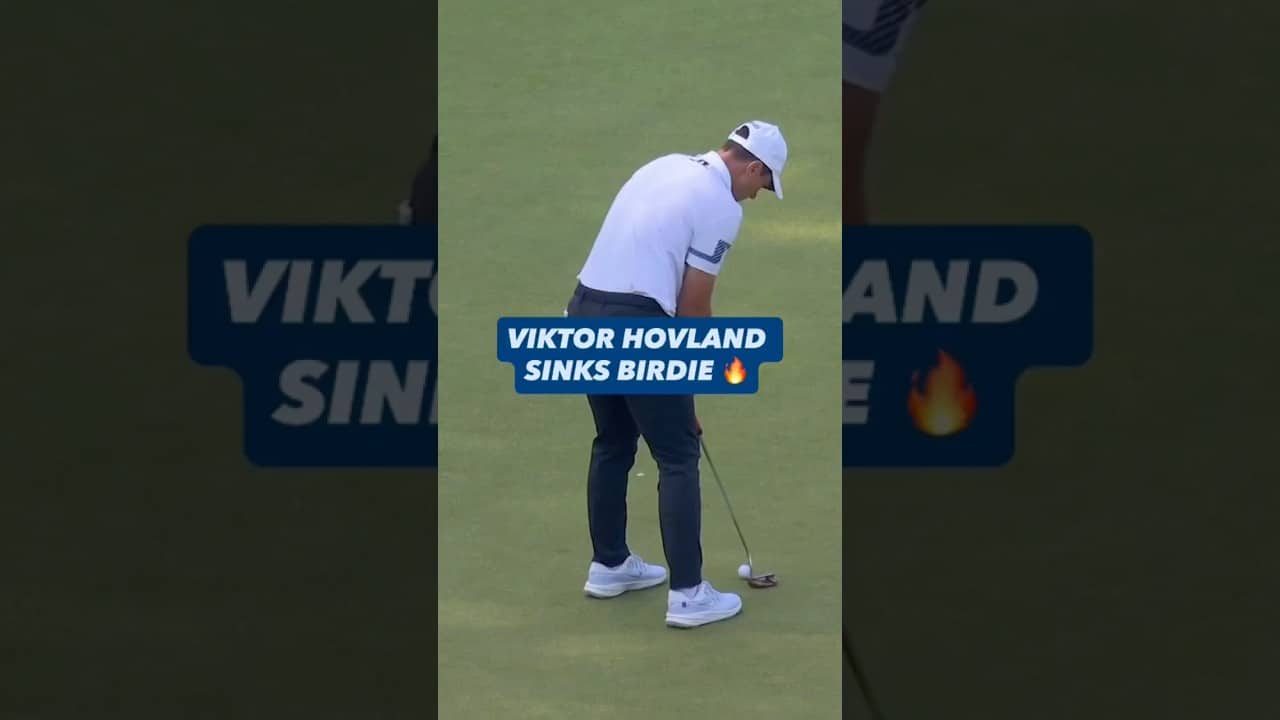 NOTHING. BUT. CUP. 😤 Viktor Hovland wins the Travelers Championship.