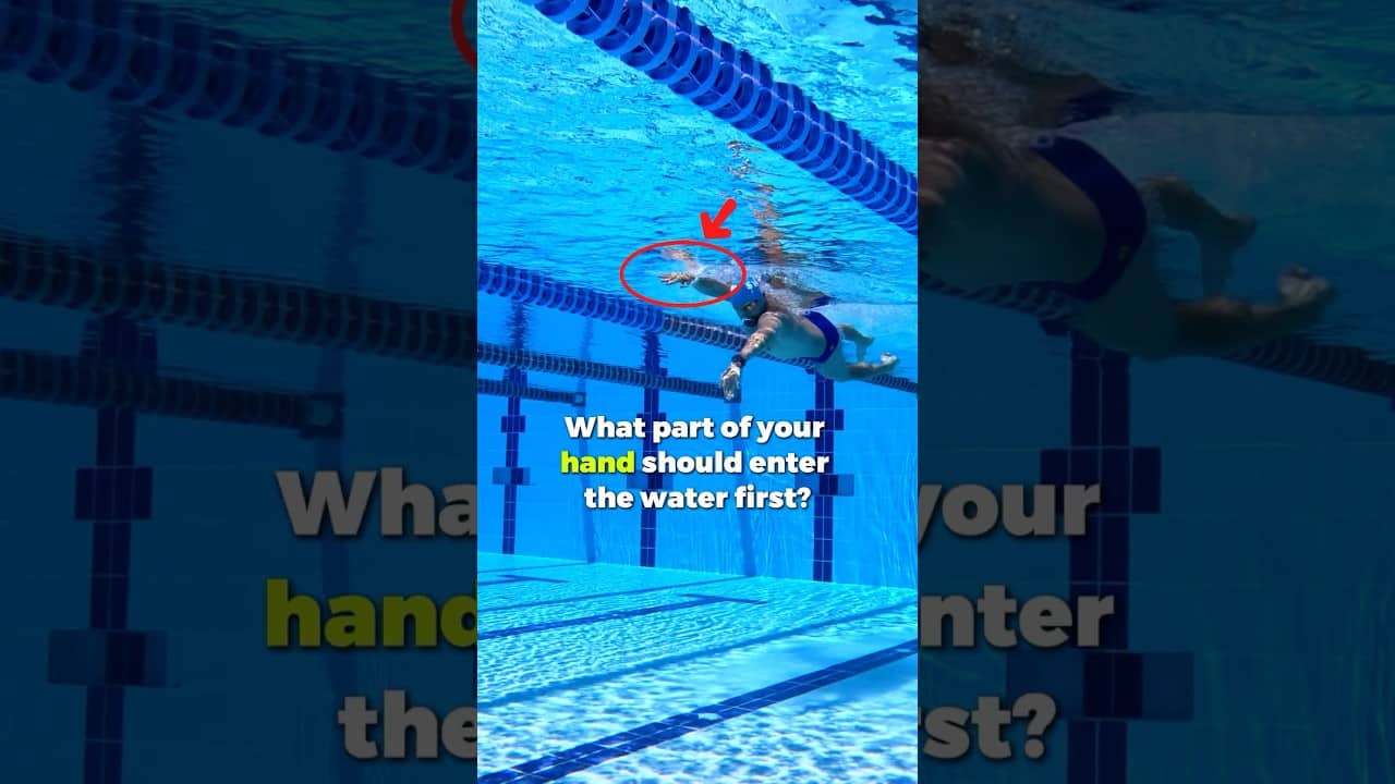 Which finger should enter the water first?