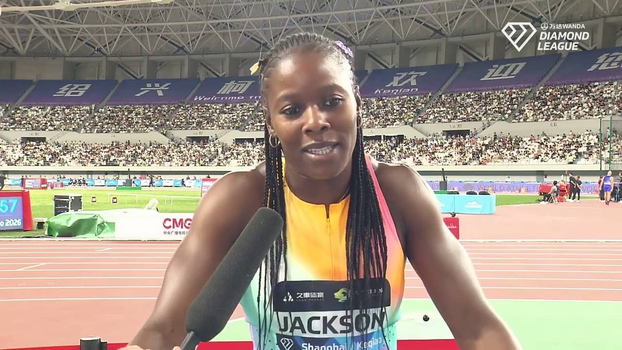 Shericka Jackson Reacts To Fastest 200m Opener Since 2023, Wins Shanghai Diamond League In 22.07