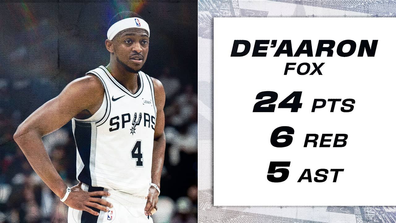 De’Aaron Fox Leads Spurs with 24 Points in Regular Season Finale vs. Denver